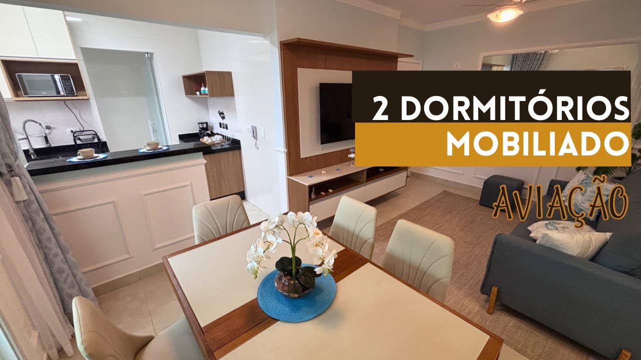 Apartamento 2 Dormitórios com Suíte na Aviação em Praia Grande | 71m² + Lazer