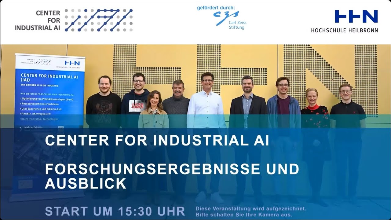 4 Jahre Center for industrial AI an der Hochschule Heilbronn -  Ergebnisse zu KI in der Produktion