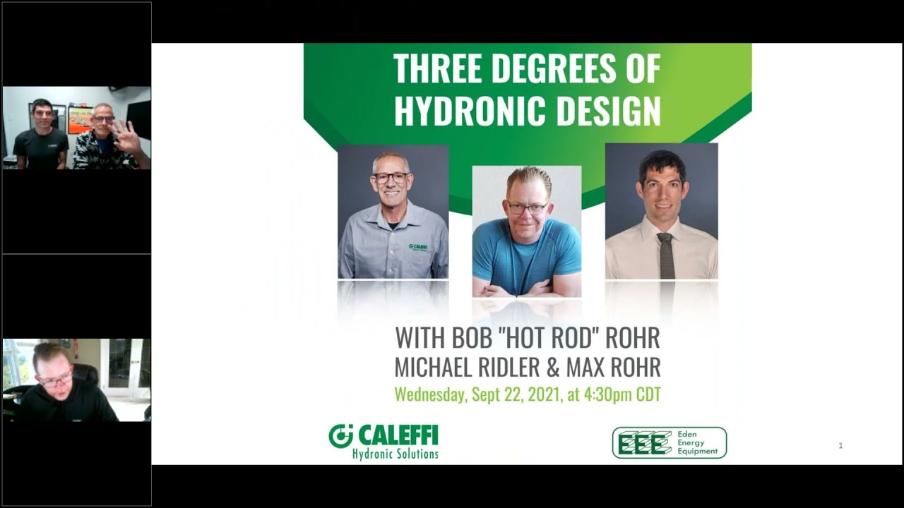 Three Degrees of Hydronic System Design with Bob Rohr