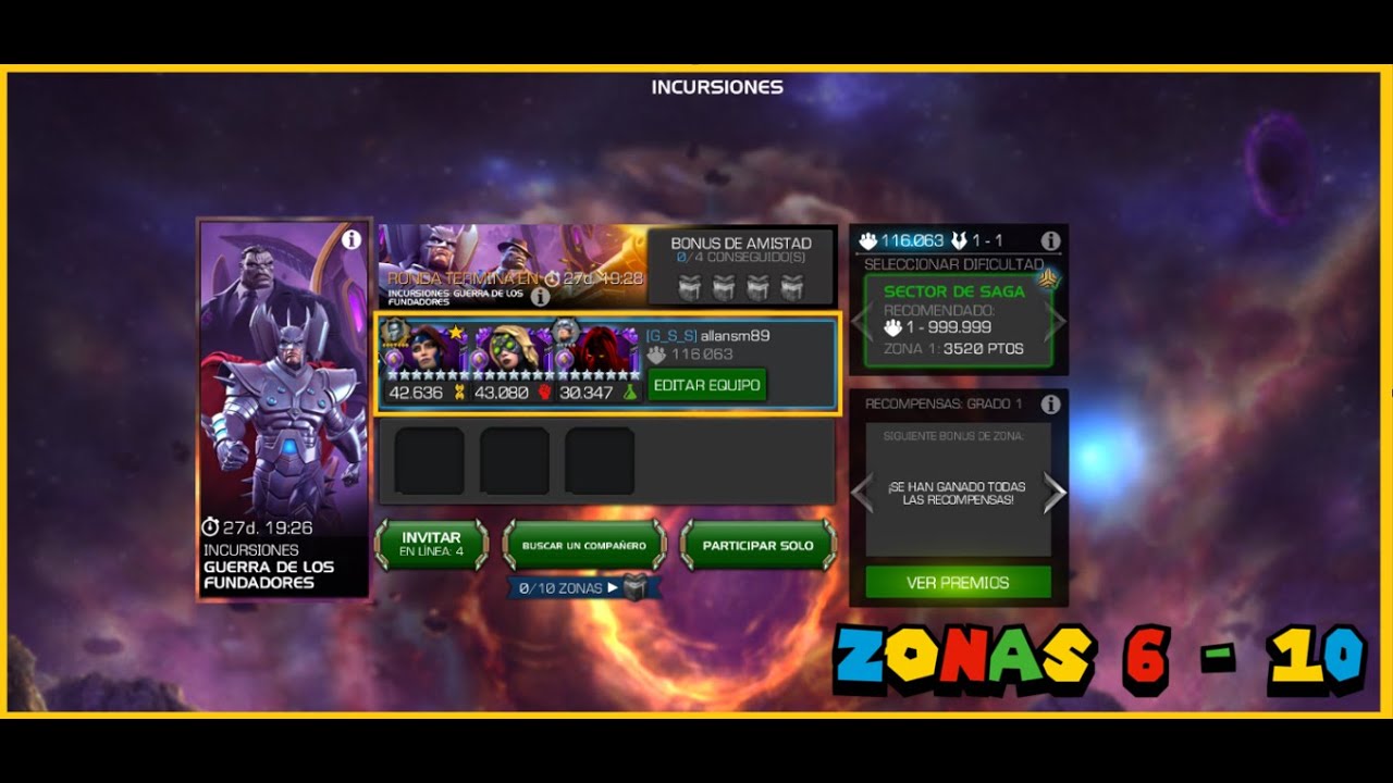 # MCOC | Guerra de los Fundadores | Incursiones de Saga