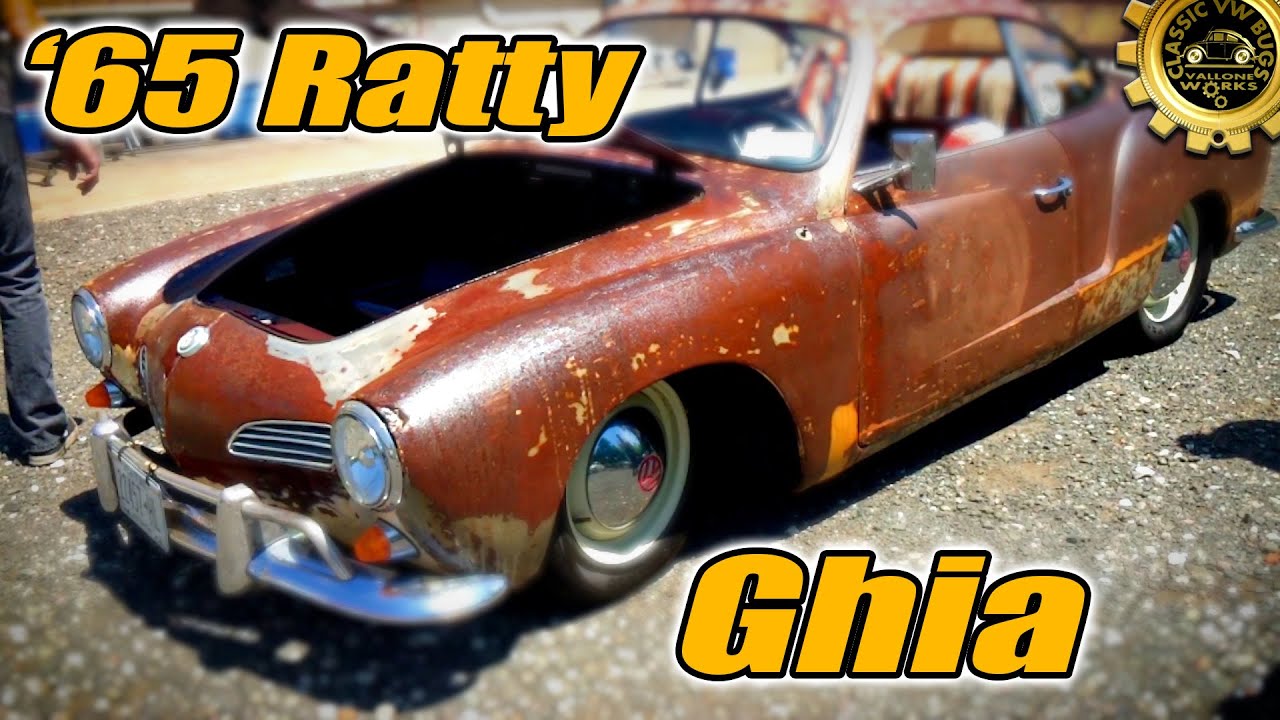 Classic VW BuGs - 1965 RATTY Karmann Ghia Stops by the SHOP