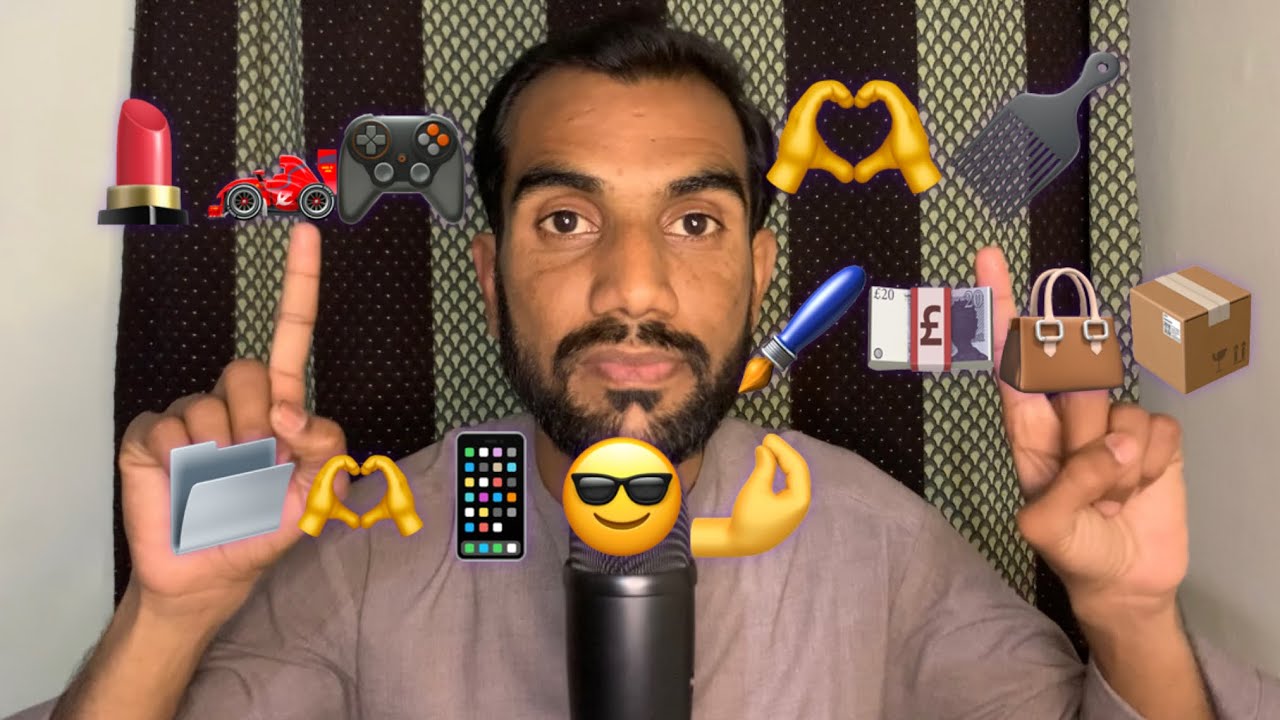 asmr emoji challenge  😎🫶👂🪮💄👄