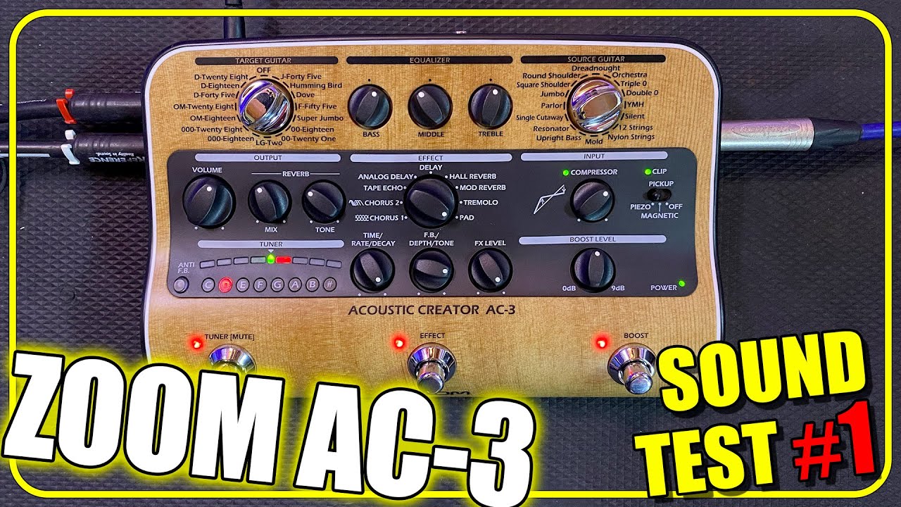 ZOOM AC-3 Acoustic Creator - SOUND TEST #1 (no talking) | piazzostrumenti.it