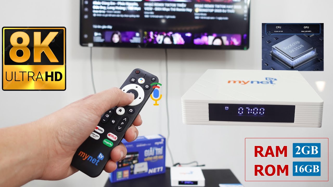 TV Box 2025 Mynet NET1 RAM 2GB &ndash; H&igrave;nh ảnh 8K, WiFi Mạnh, Bluetooth, Optical ! C&oacute; Đ&aacute;ng Mua?