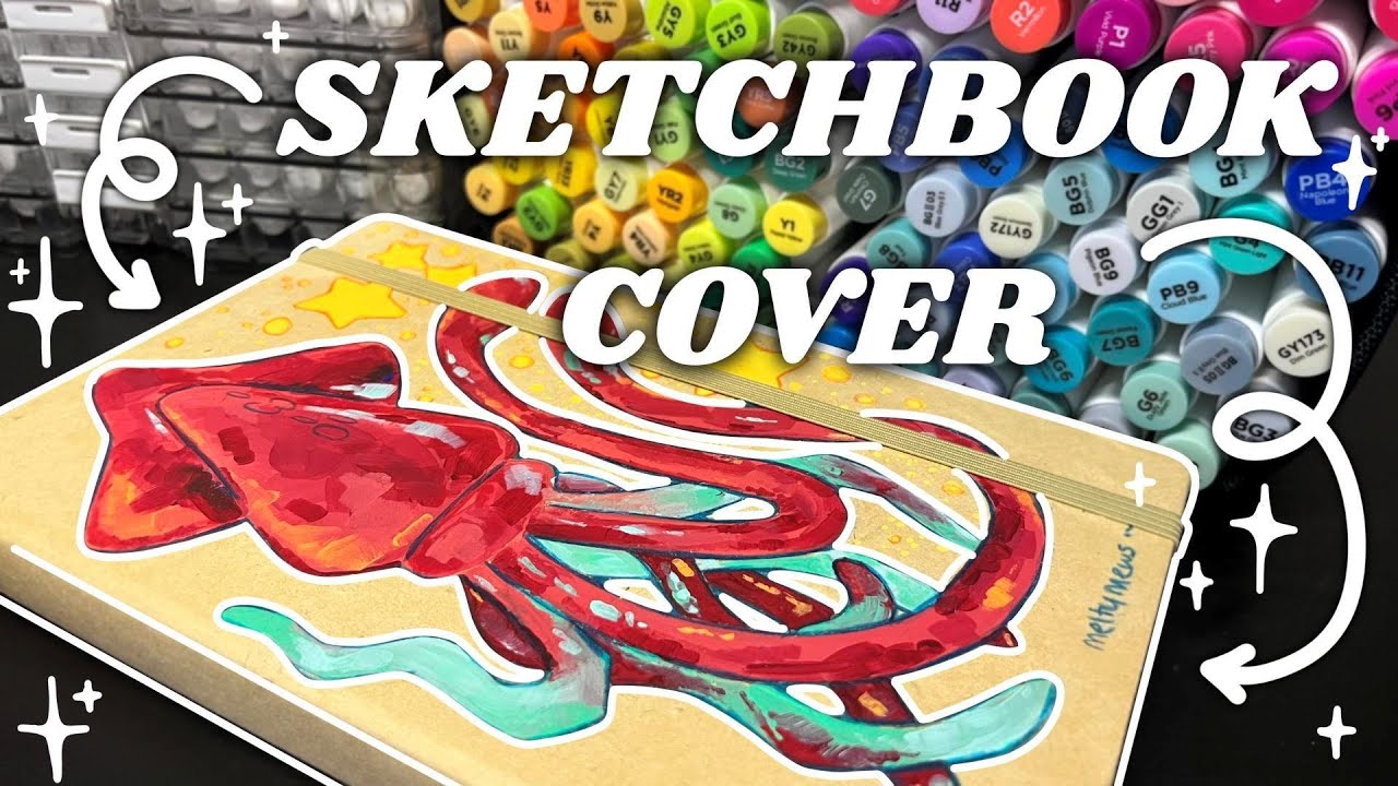 PAINTING a SKETCHBOOK COVER!