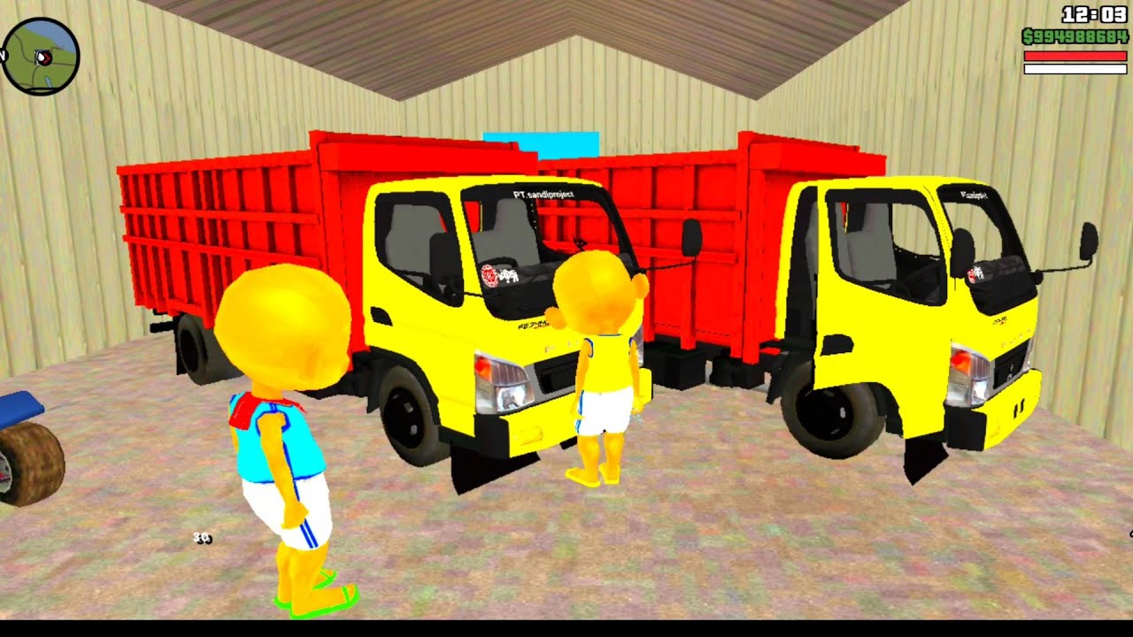Upin ipin baru Pamer Truk Pasir Keren, dibawa Lari Jarjit dan Mail ke Rumah Hutan 🤣 SPONPIN