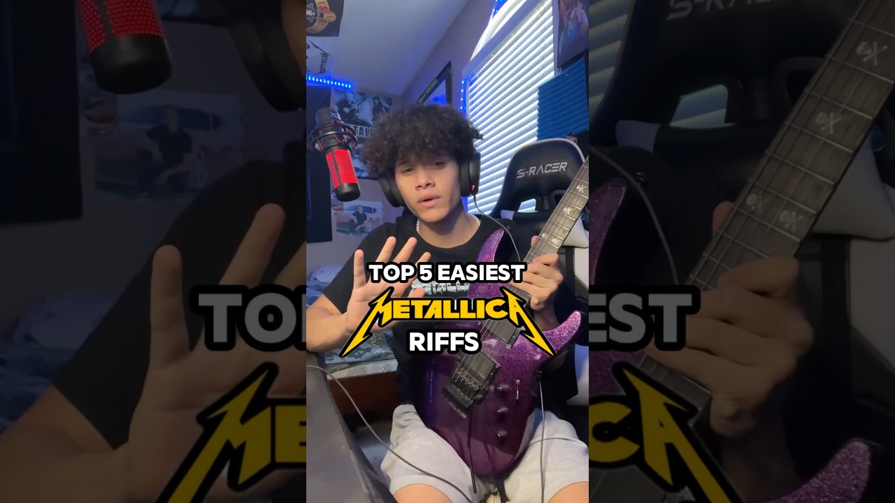 Top 5 Easiest metallica riffs #metallica#guitar#guitarriff #shorts