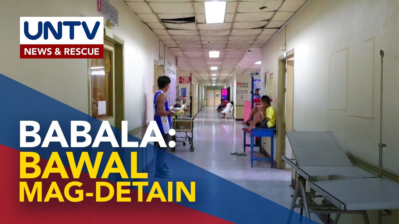 DOH, nagbabala na bawal mag-detain ng pasyenteng kulang ang pambayad