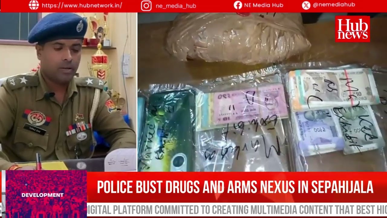 Tripura | Husband-Wife Duo Arrested in Sepahijala with 1.1kg Yaba Tablets and Illegal Pistol
