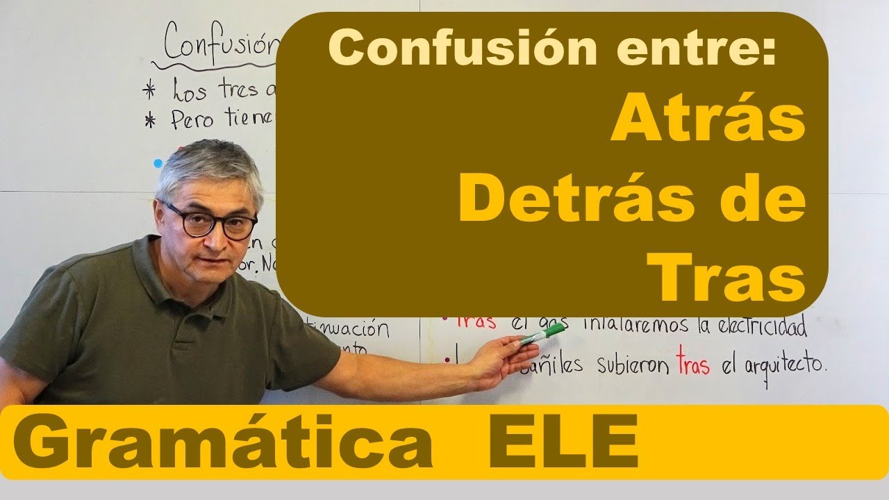 Evitar la confusión entre: Atrás - Detrás de - Tras
