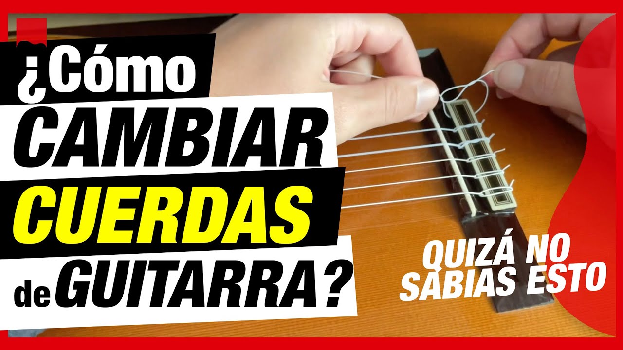 Cómo cambiar CUERDAS en guitarra de forma SEGURA 🔒 - TRUQUITO paso a paso 👌