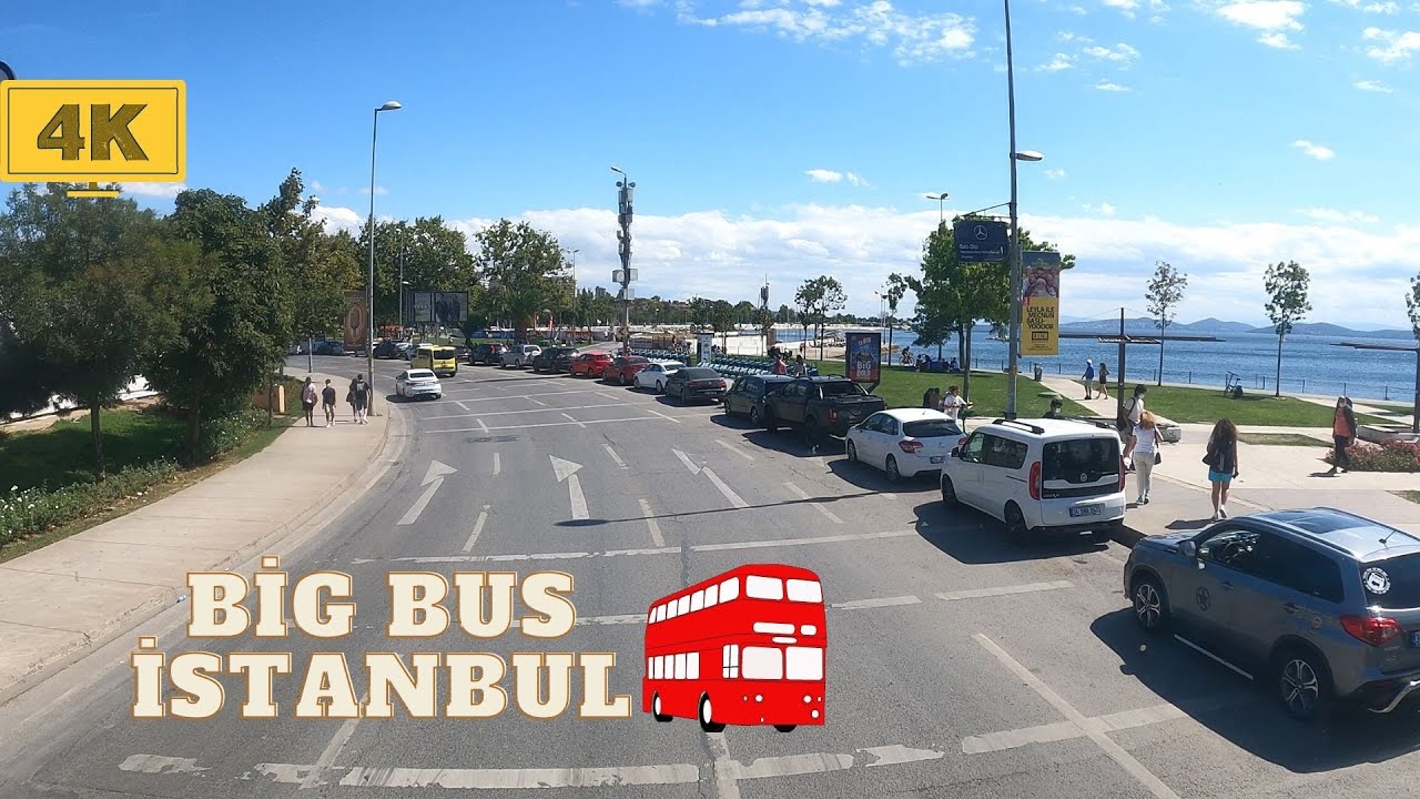 İstanbul 16d Caddebostan - Maltepe Sahil Otobüs yolcuğu ,BIG BUS TOUR ISTANBUL,4k 60fps #ıstanbul