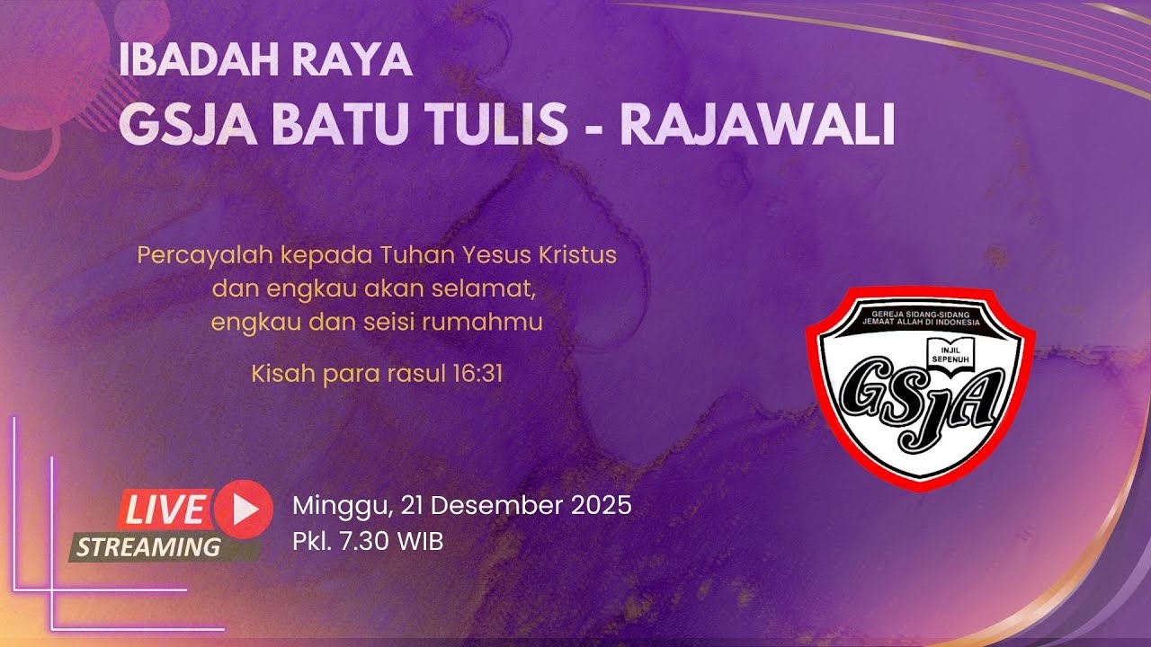 𝗚𝗦𝗝𝗔 𝗕𝗮𝘁𝘂 𝗧𝘂𝗹𝗶𝘀 𝗥𝗮𝗷𝗮𝘄𝗮𝗹𝗶 || 𝗜𝗯𝗮𝗱𝗮𝗵 𝗥𝗮𝘆𝗮 || 𝟮𝟭 𝗗𝗲𝘀𝗲𝗺𝗯𝗲𝗿 𝟮𝟬𝟮𝟱