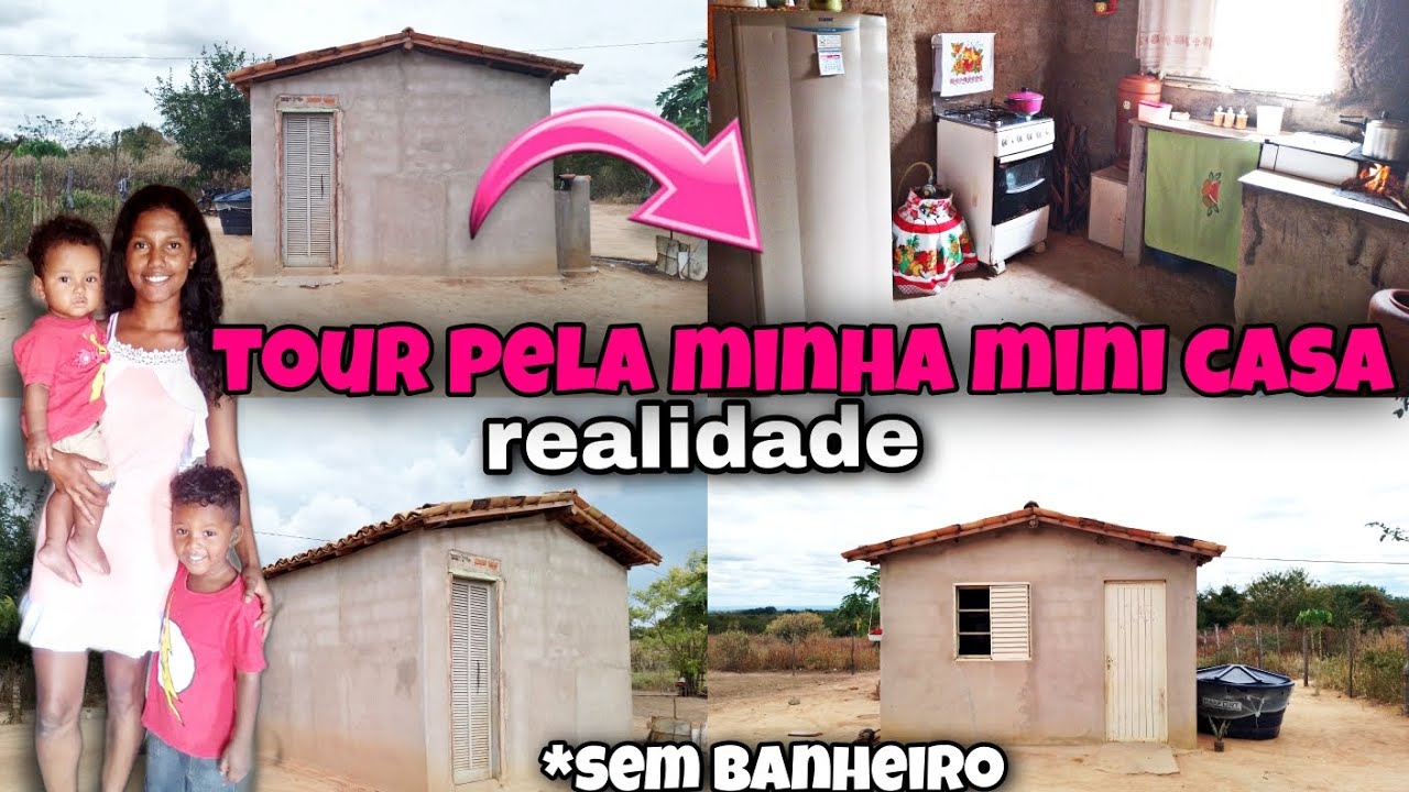 TOUR PELA MINHA MINI CASA SEM BANHEIRO/DOIS CÔMODOS/MINHA REALIDADE/4 PESSOAS/DEUS NO CONTROLE👩‍👦‍👦❤