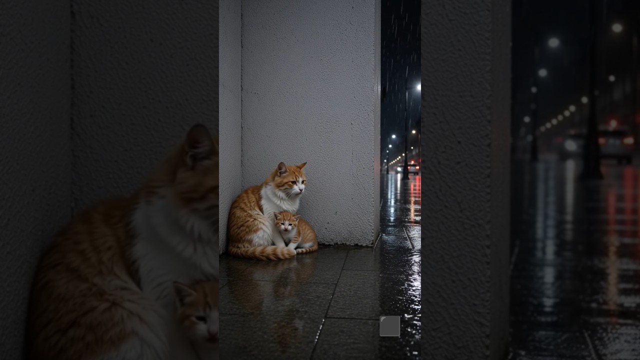 A Mother Cat's Love: Safe Shelter for Her Kitten 🐱❤️#shorts#viral@MrBeast2
