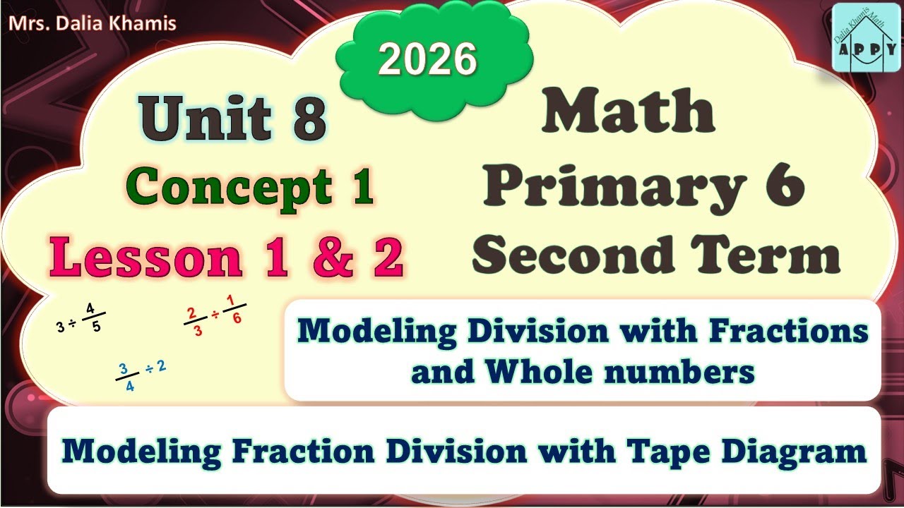 Math Primary6 -Modeling Fractions Division-الترم الثاني المنهج الجديد الصف السادس ابتدائي- 2026