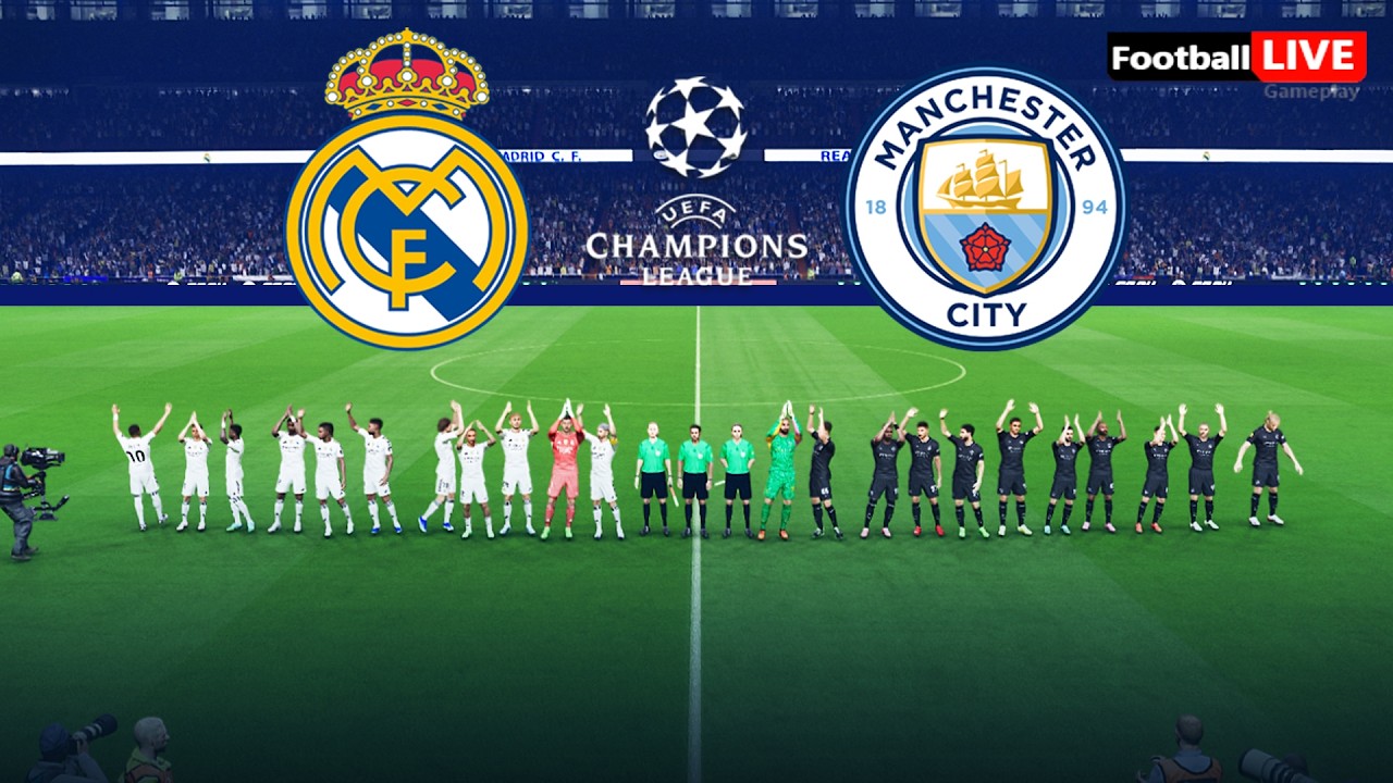REAL MADRID vs MANCHESTER CITY - 1/8 Final UEFA Champions League 2026 | Full Match | Simulation PES