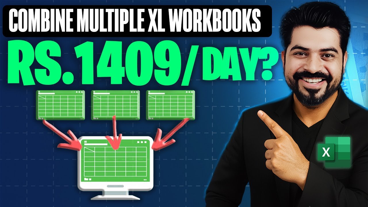 Объедините несколько рабочих книг Excel за 1409 рупий в день ❓(Вторая зарплата)