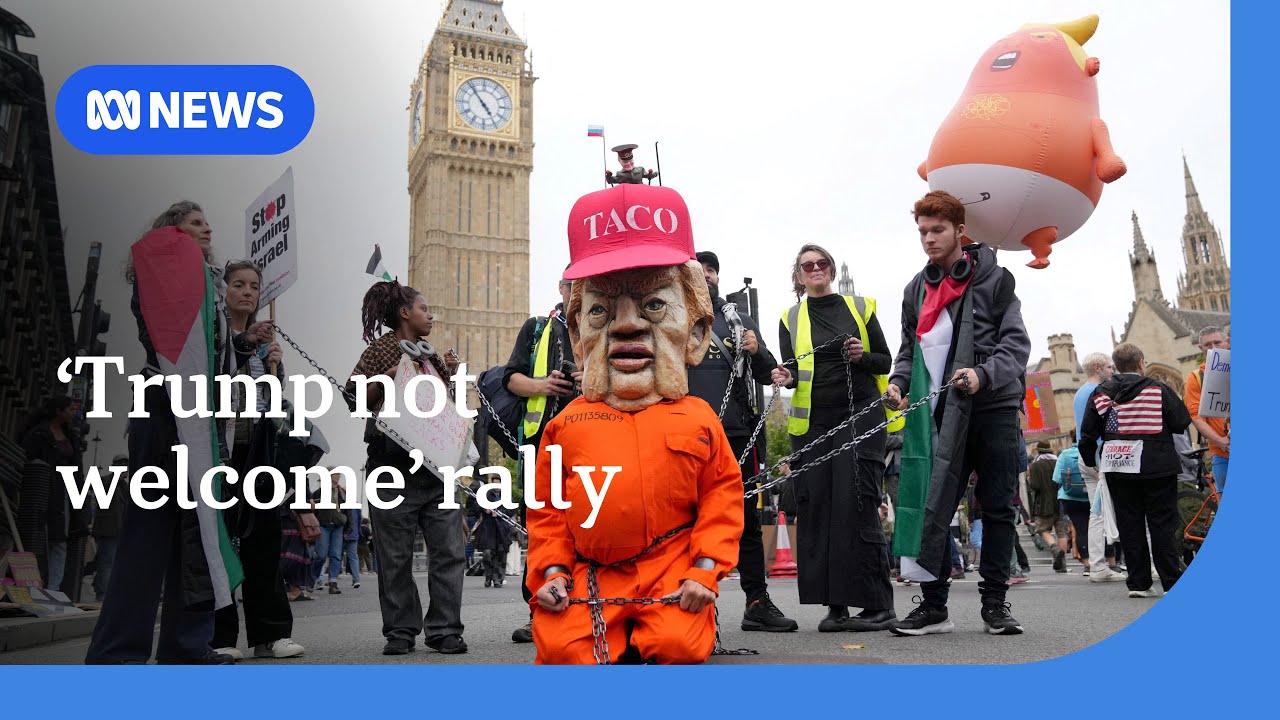Thousands protest Donald Trump&rsquo;s state visit to the UK | ABC NEWS
