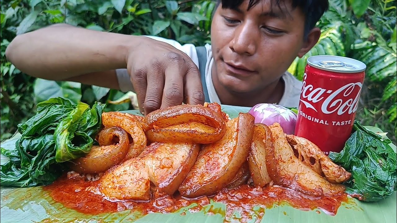 Today's we have juicy and tender pork | with mustard leaf, cold drinks | naga mukbang 