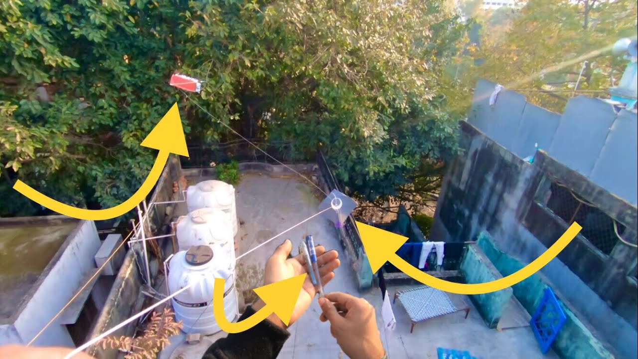 New trick to caught kite from others roof with pen