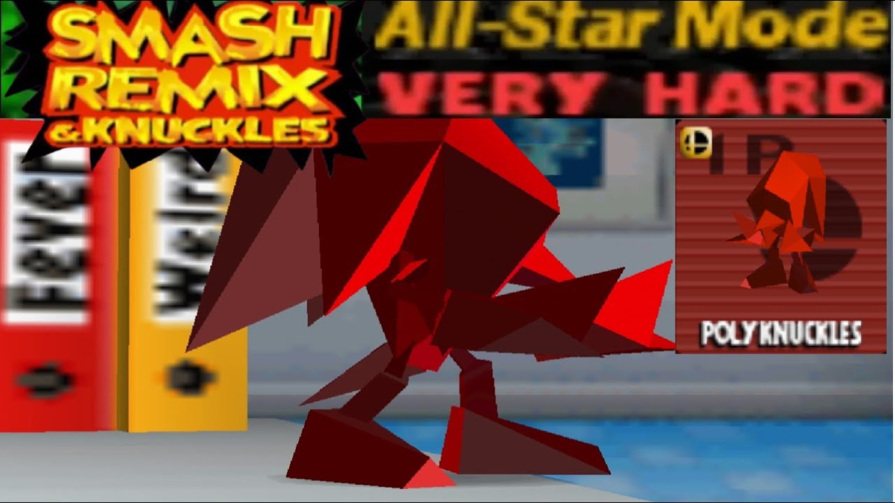 Smash Remix - All Star Mode Gameplay with Polygon Knuckles (VERY HARD)