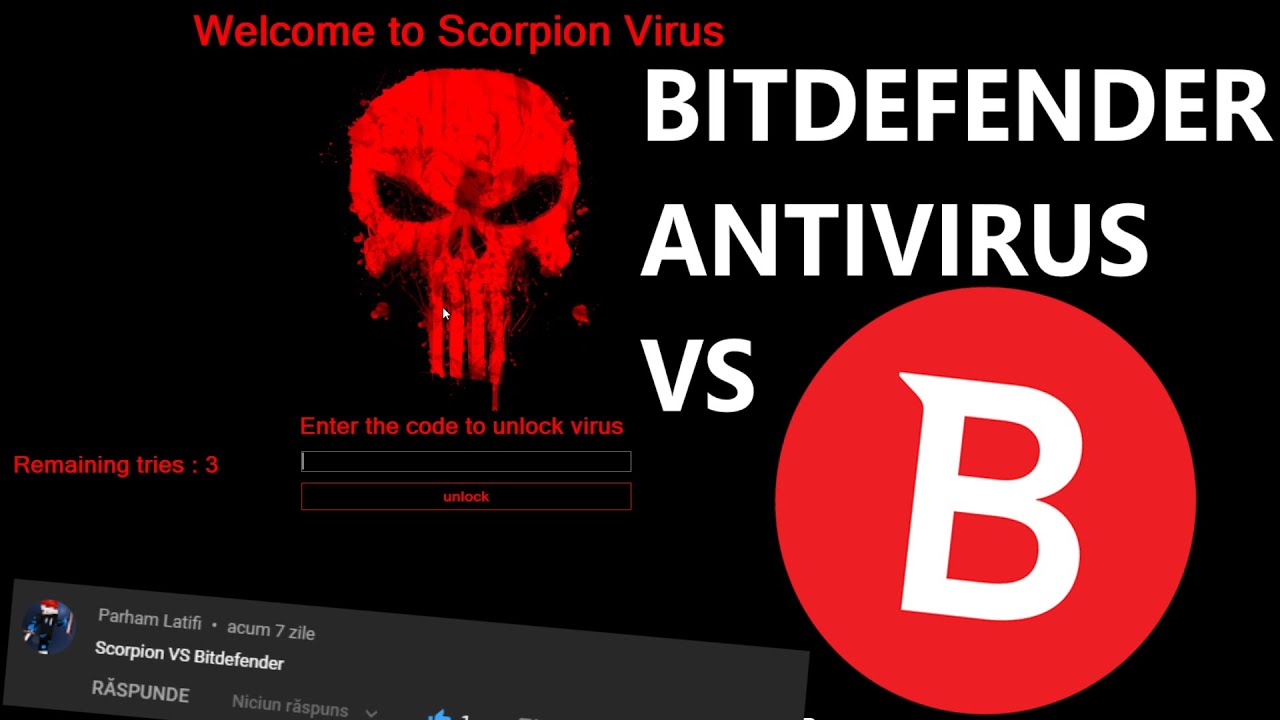 BitDefender Antivirus VS Scorpion Virus!