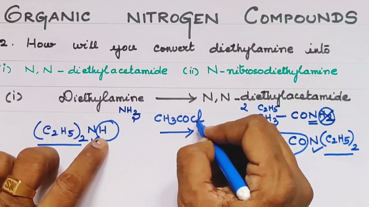 Book Exercise 12/Organic Nitrogen Compounds