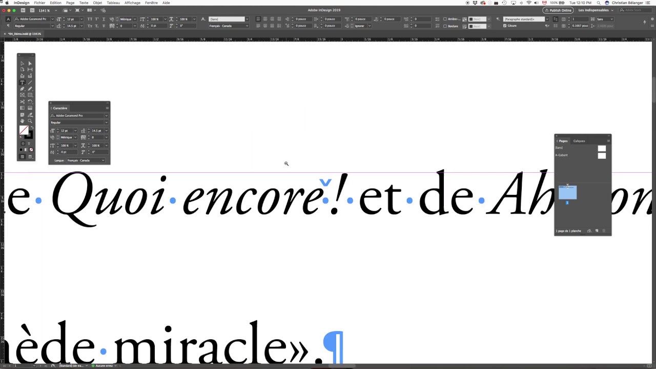 Adobe InDesign / Importation de textes + Rechercher/Remplacer