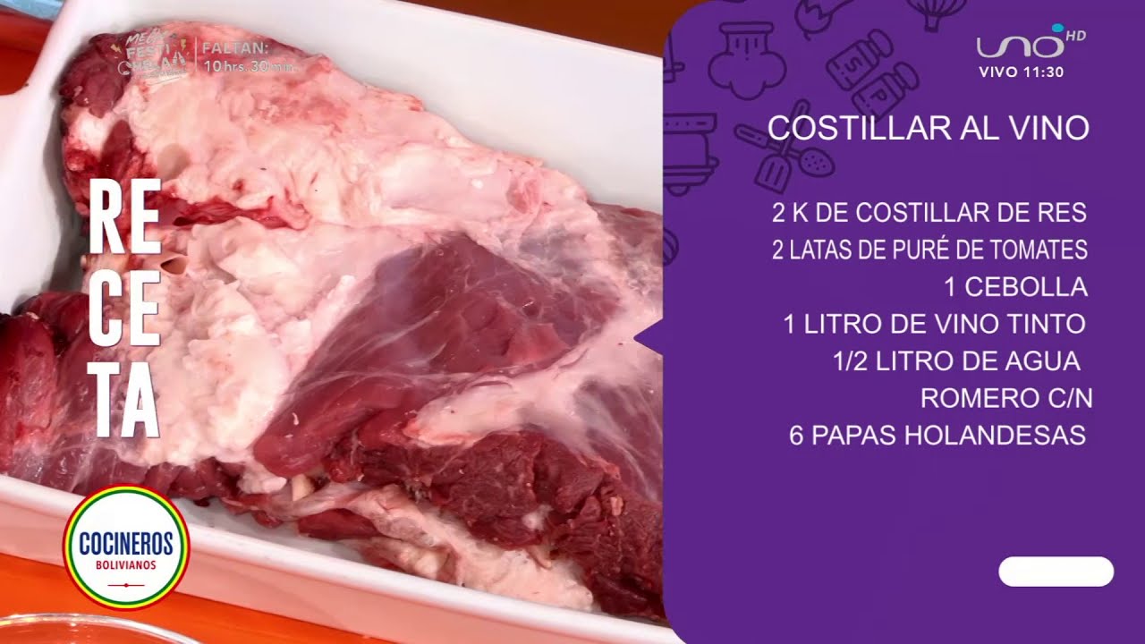 Costillar al vino