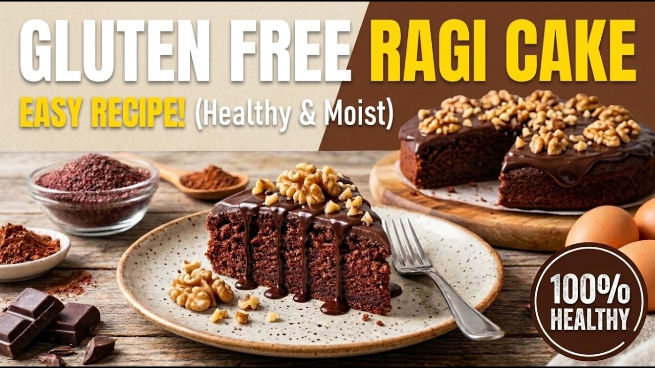 Quick and Easy, Gluten Free Ragi Cake (moist & delicious & healthy)