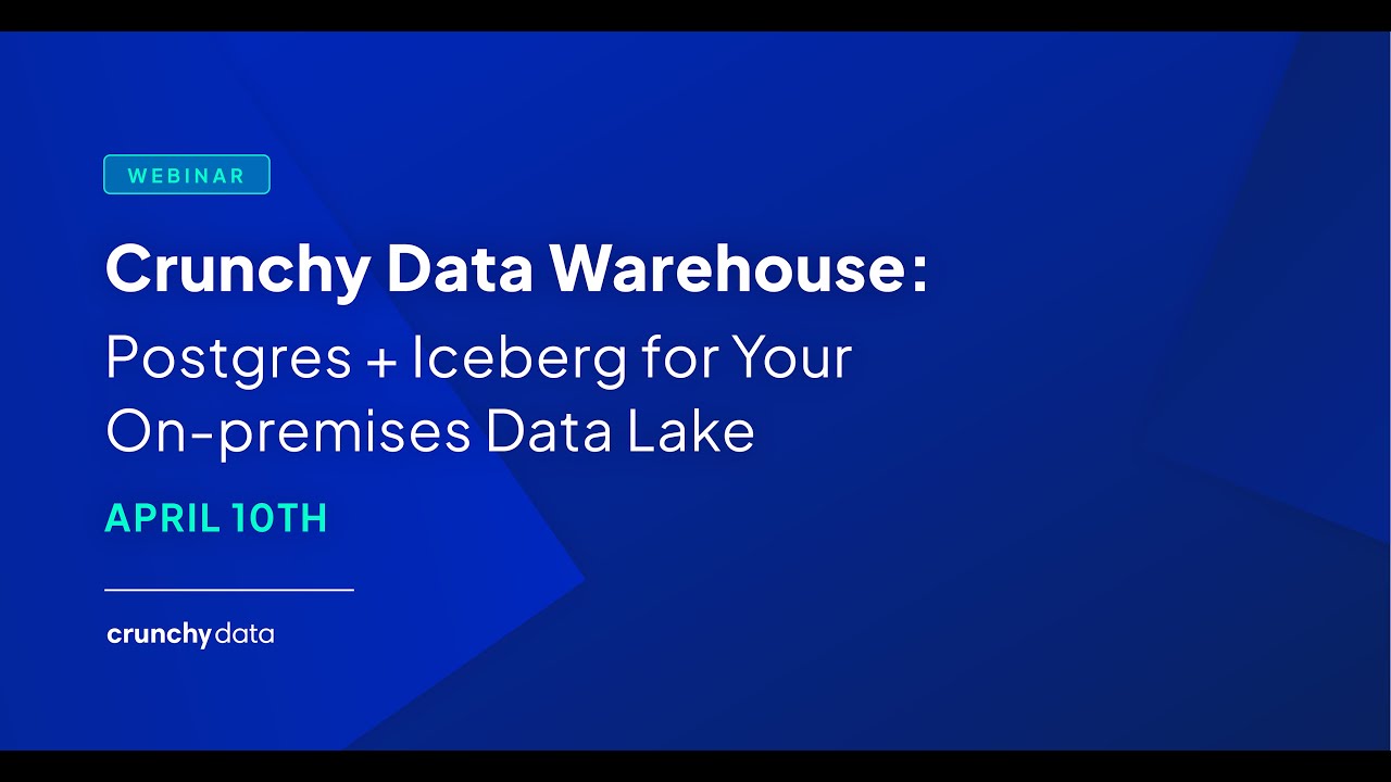 Crunchy Data Warehouse: Postgres + Iceberg для вашего локального озера данных.