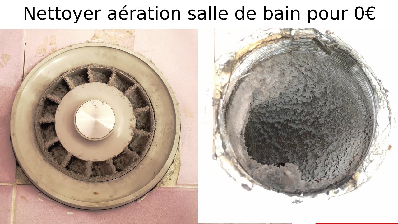 Comment retirer la bouche d'aération de salle de bain et nettoyer poussières accumulées conduit VMC