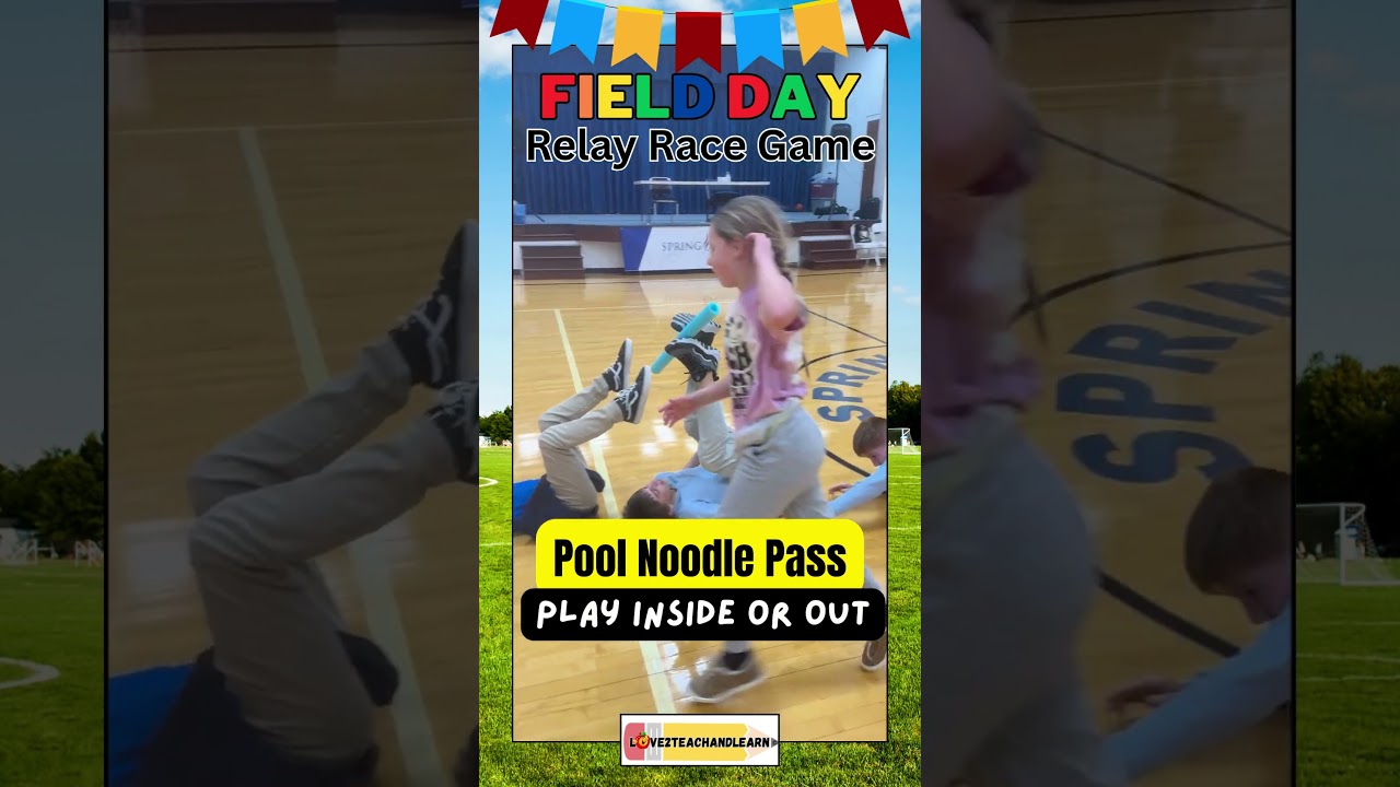 Easy FIELD DAY Relay Race Game - Play inside or out #pegames #fieldday #peteacher #relayrace