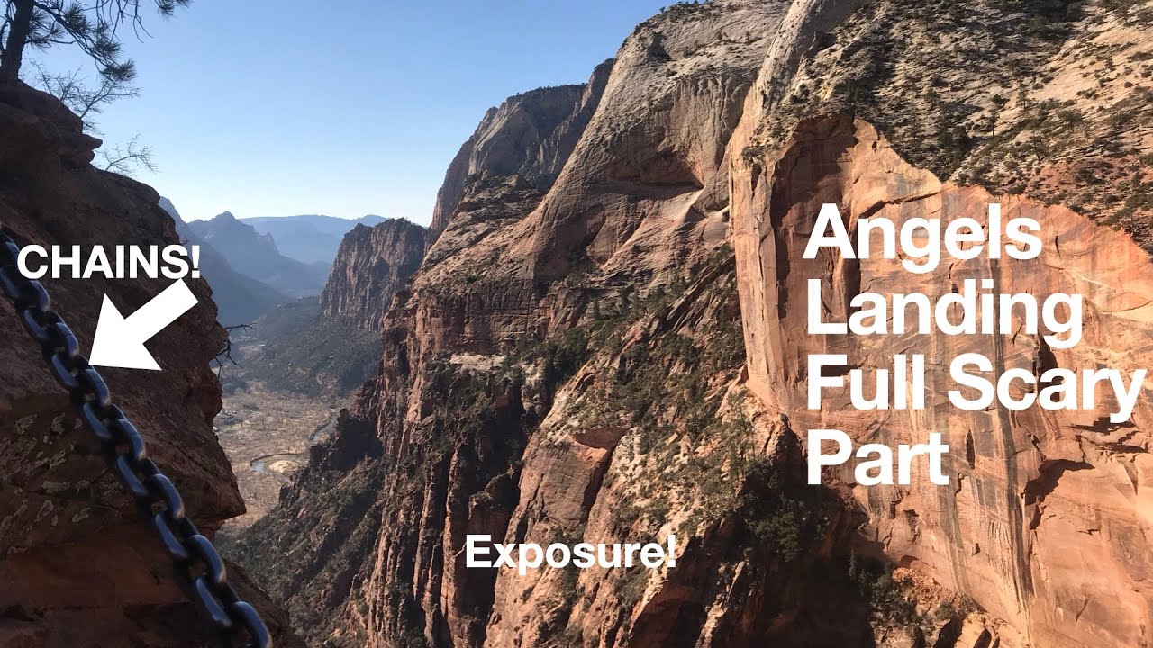 Zion Angels Landing ПОЛНАЯ СТРАШНАЯ ЧАСТЬ (ЦЕПИ!) с комментариями