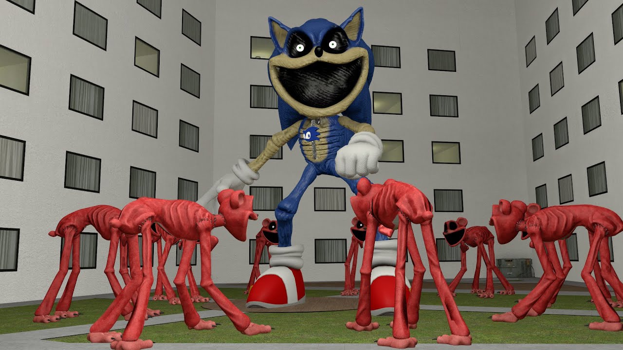 SONIC MONSTER SMILING CRITTERS was surrounded BOBBY BEARHUG, but something went wrong..(Garry's Mod)