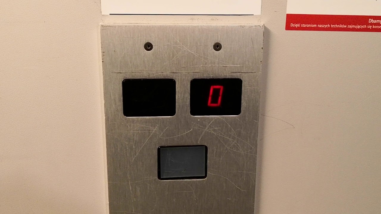 WYMIENIONA! Przelotowa Winda Logo Lift z 1994 roku ze sterowaniem przestawnym! Galeria Zaspa, Gdańsk