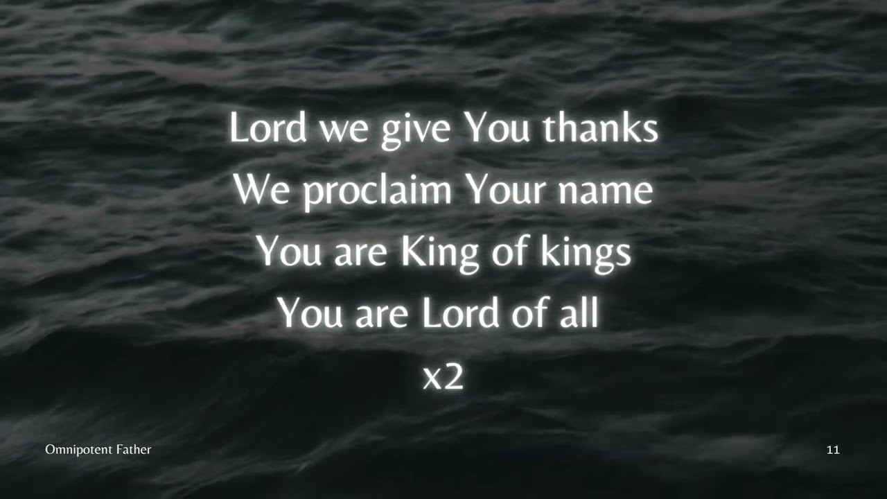 Omnipotent Father by LoveWorld Singers (Vashaun, Lead) - Lyrics Video