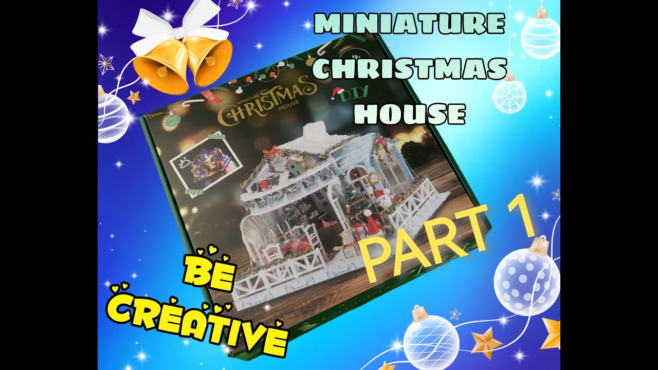 DIY Miniature Dollhouse Kit,Christmas Snowy Night,Relaxing Satisfying Video,Christmas Village,Action