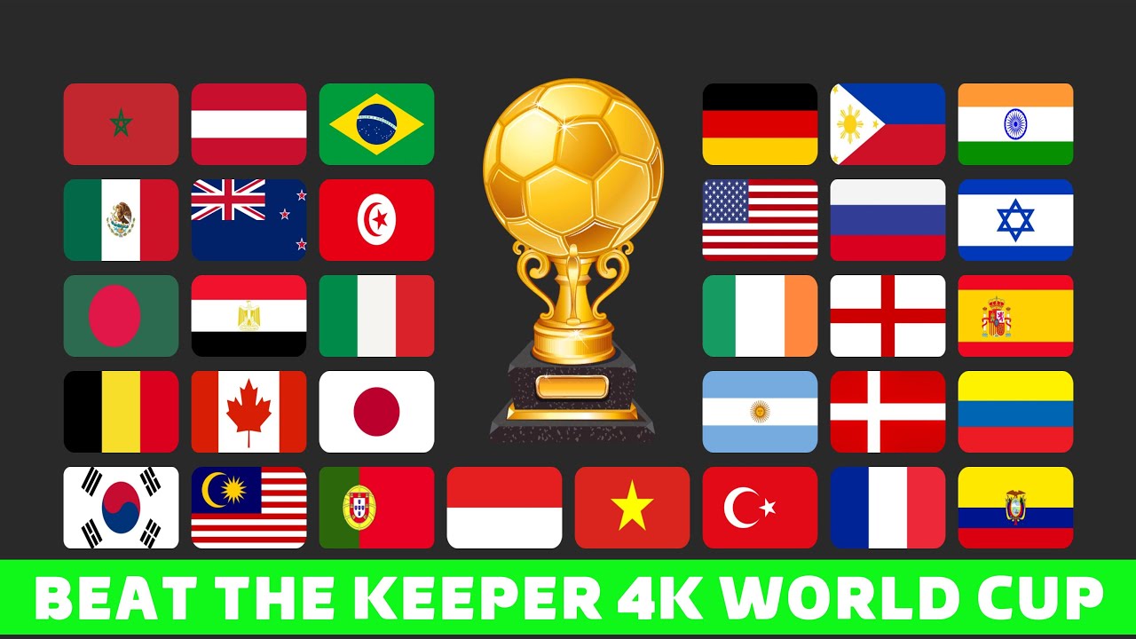 Nations Beat the Keeper World Cup 4k in Algodoo