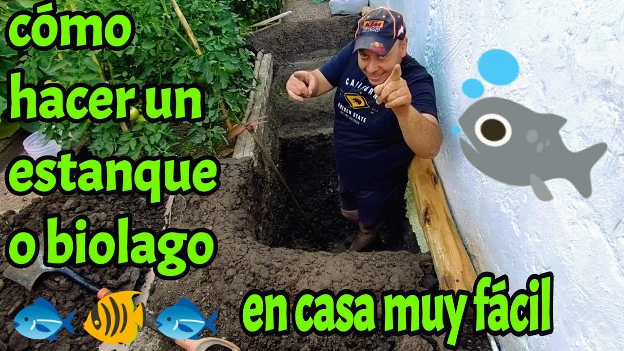 como hacer un estanque o biolago en la huerta o jardin