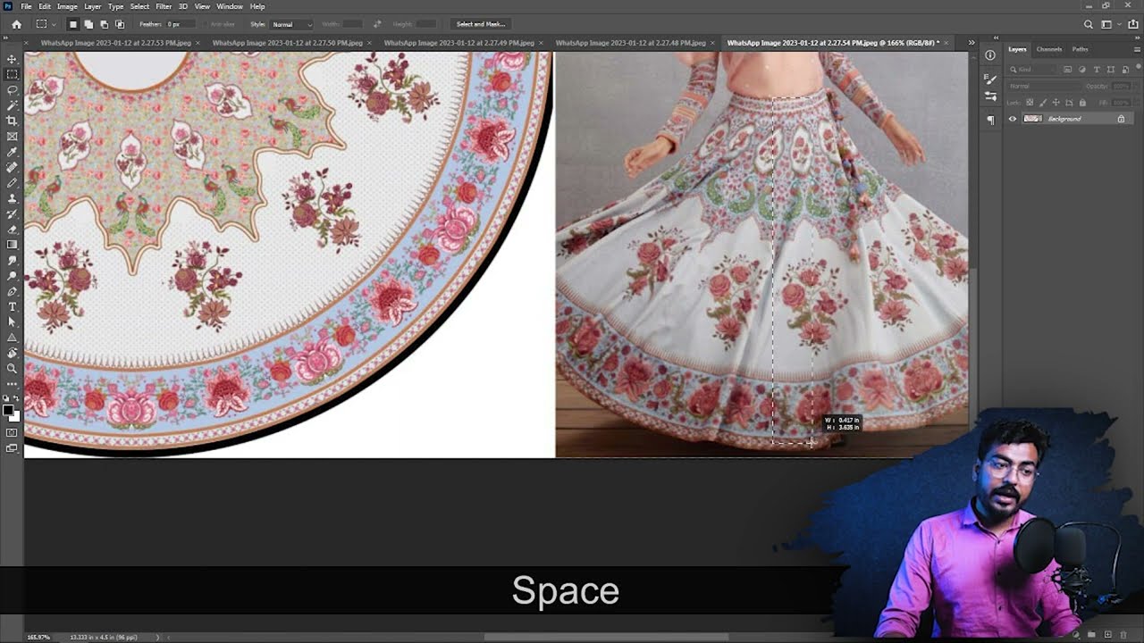 Digital Print Lehengha | Kali design detail class-34 