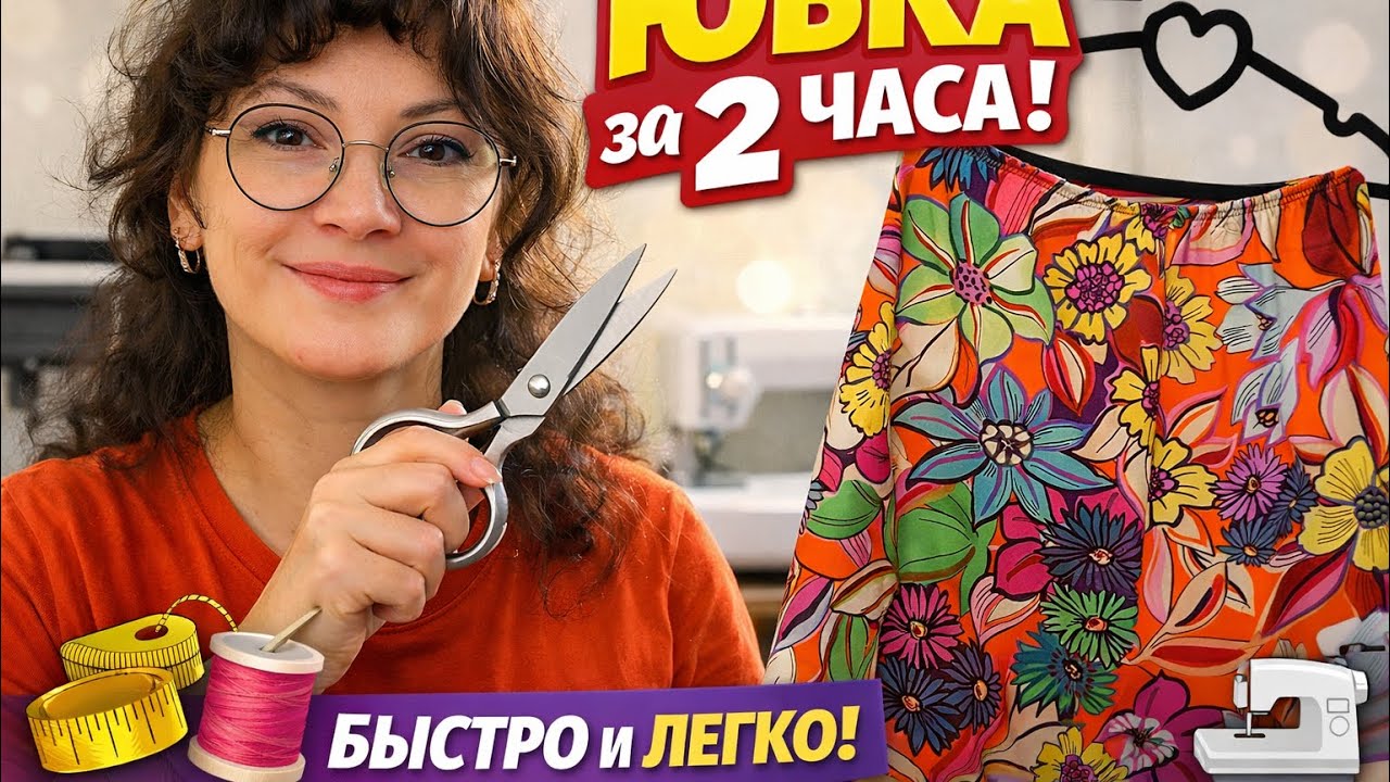 Юбка за 2 часа своими руками | Быстро-юбка без сложной выкройки