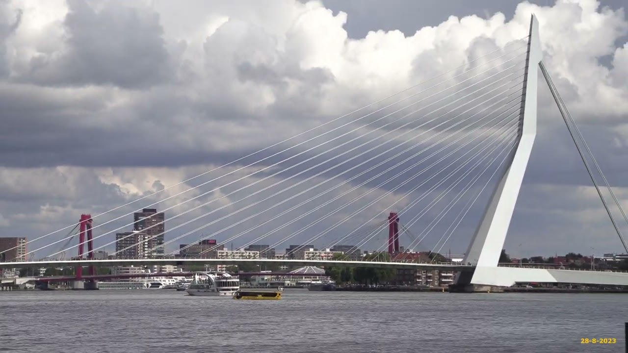 Splashtours rondvaart Rotterdam waterbus : in- en uit water 2e Katendrechtsehaven (28-8-2023)