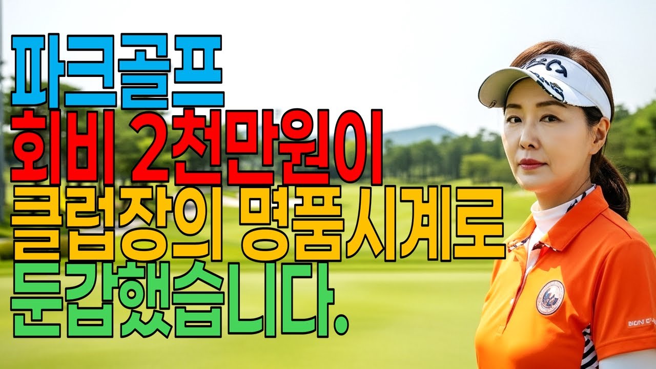 파크골프 회비 2천만원이 클럽장의 명품시계로 둔갑했습니다. #파크골프장 #파크골프동영상 #오디오북 #인생역전 #영감을주는이야기 #감동사연 #노후사연 #은퇴이야기 #퇴직후생활