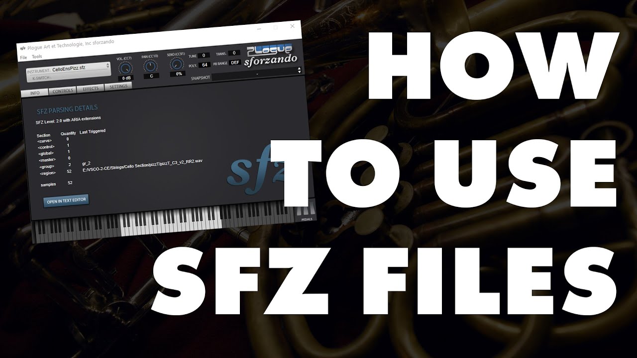 How to use our Free SFZ Instruments