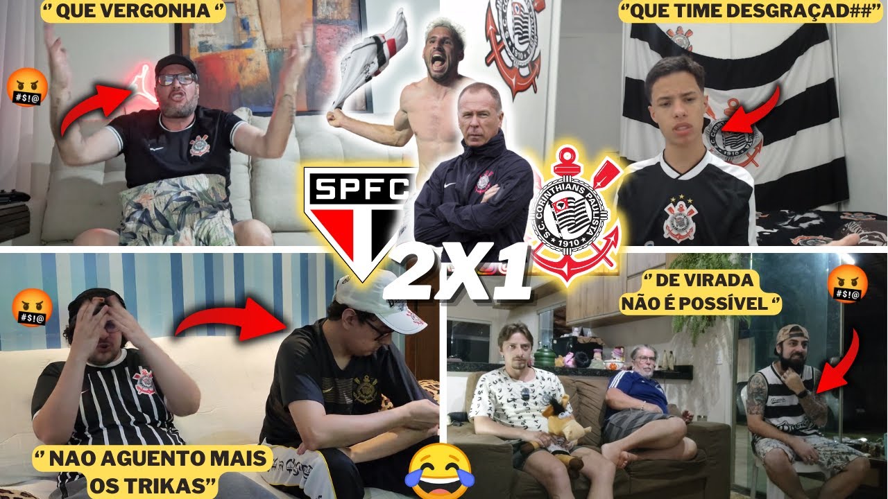 REAÇÕES CORINTHIANAS E TRISTEZA TOTAL- SÃO PAULO 2X1 CORINTHIANS- BRASILEIRÃO 2023