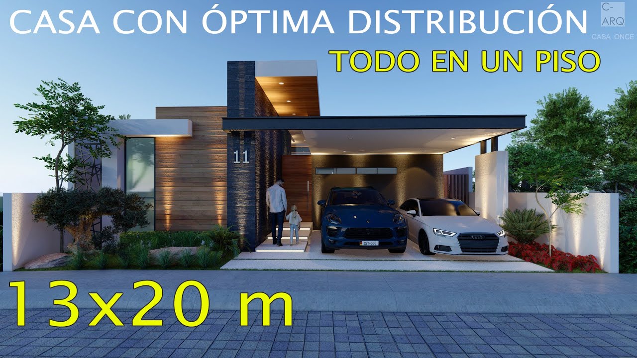 🏡🔴ESPECTACULAR CASA CONTEMPORÁNEA DE UN PISO CON ALTURA Y MEDIA  Y JARDÍN INTERIOR EN 13X20 M 🔥