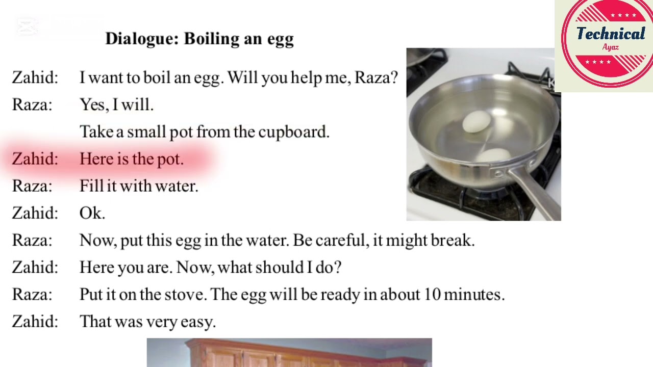 Boiling an egg, Class 4,Unit 1 Health and cleanliness, English to sindhi translation complete course