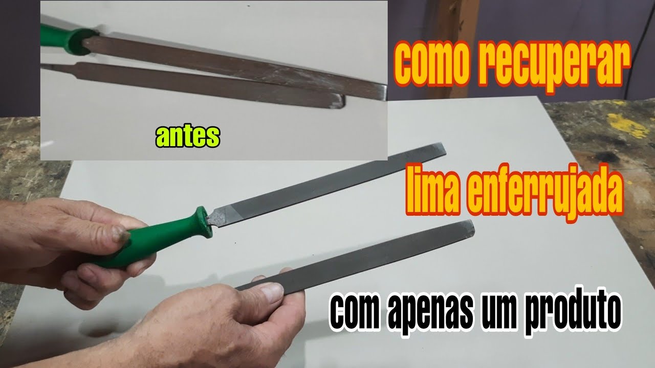 Como recuperar lima enferrujada com apenas um produto. Fica nova denovo.